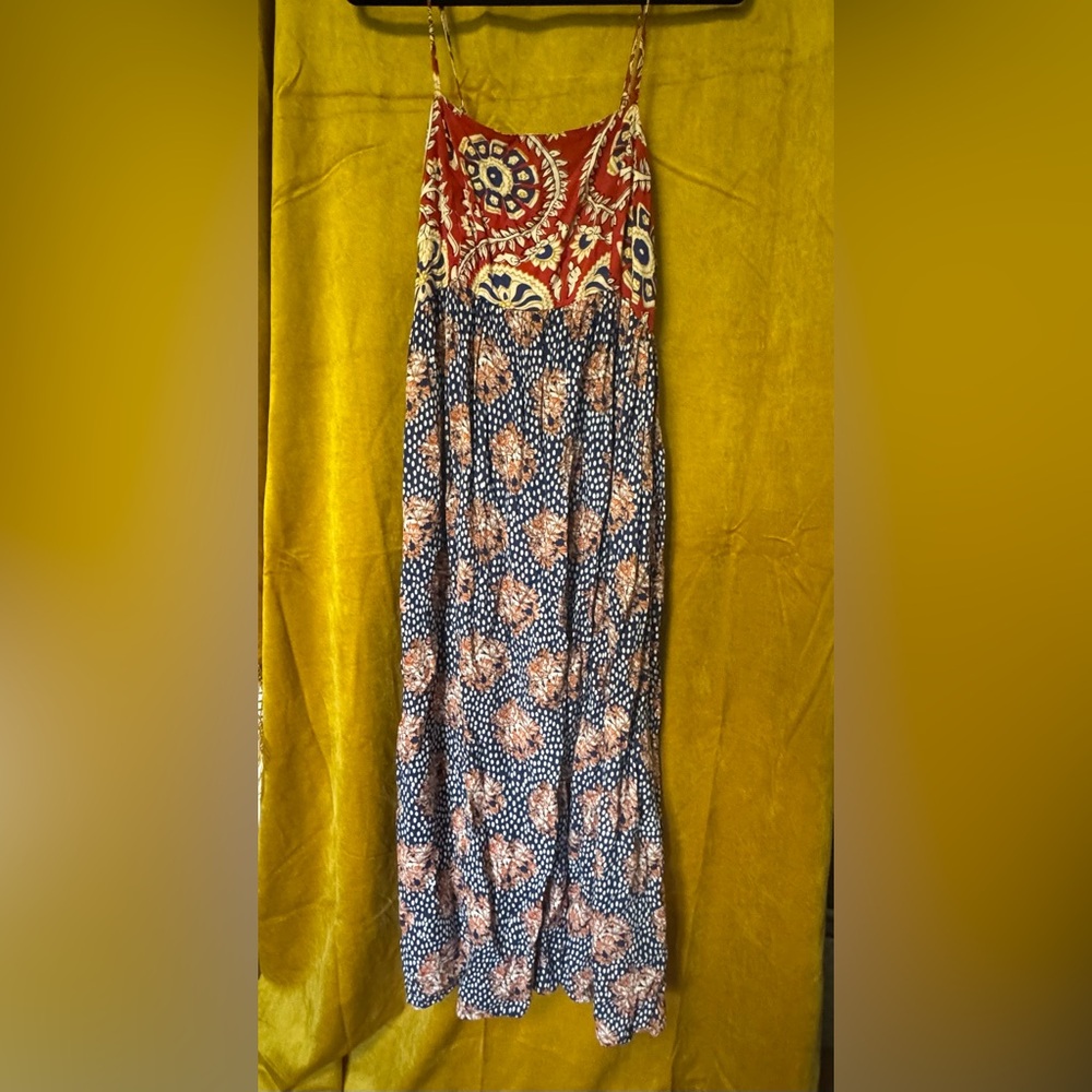Natural Life Red and Blue Floral Dress